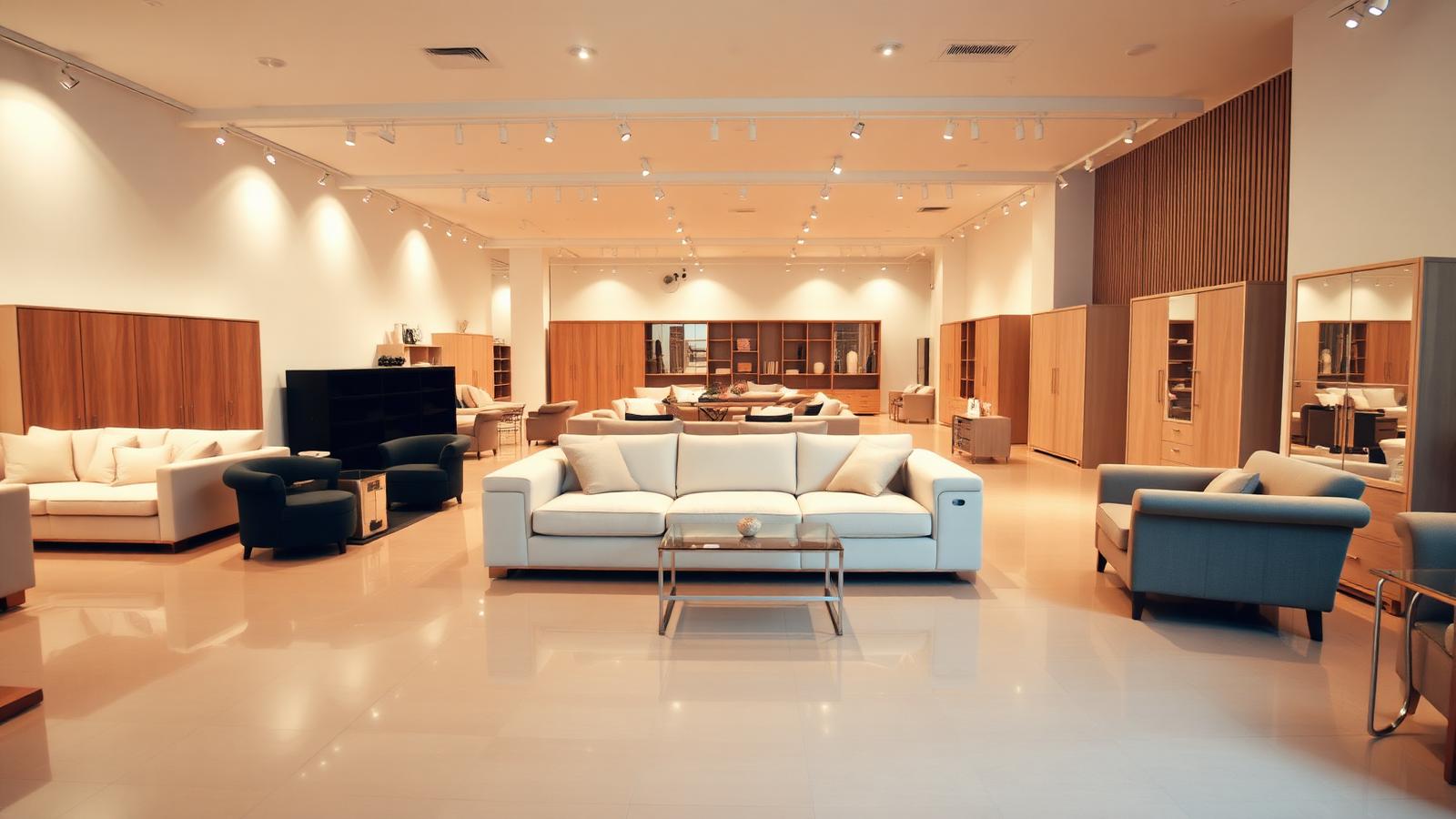 Furniture & More showroom interior in Mulund West, Mumbai